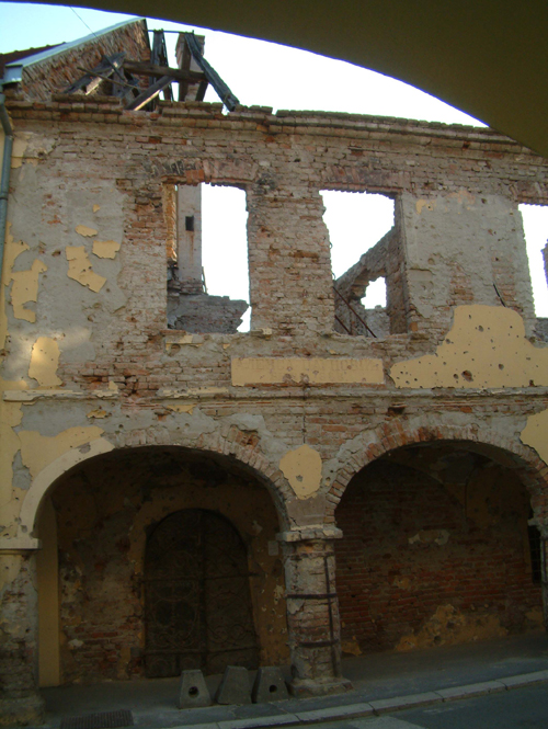 Vukovar, il centr storico nell\'immediato dopoguerra